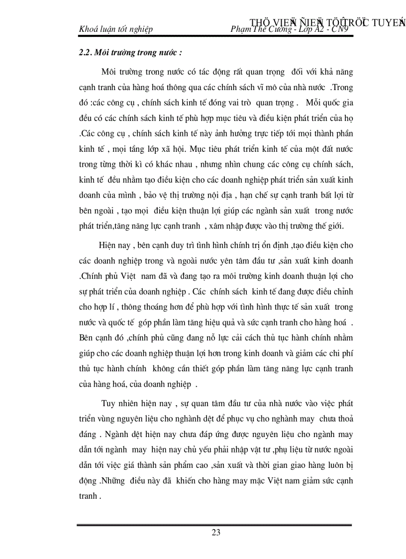 image for page Đánh giá khả năng cạnh tranh của hàng dệt may Việt Nam Thực trạng và giải pháp