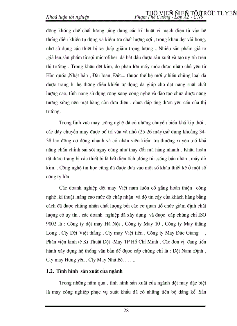 image for page Đánh giá khả năng cạnh tranh của hàng dệt may Việt Nam Thực trạng và giải pháp