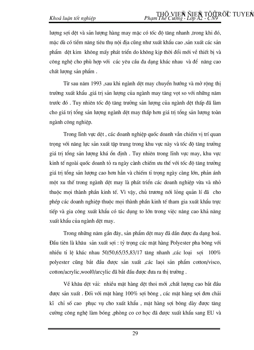 image for page Đánh giá khả năng cạnh tranh của hàng dệt may Việt Nam Thực trạng và giải pháp