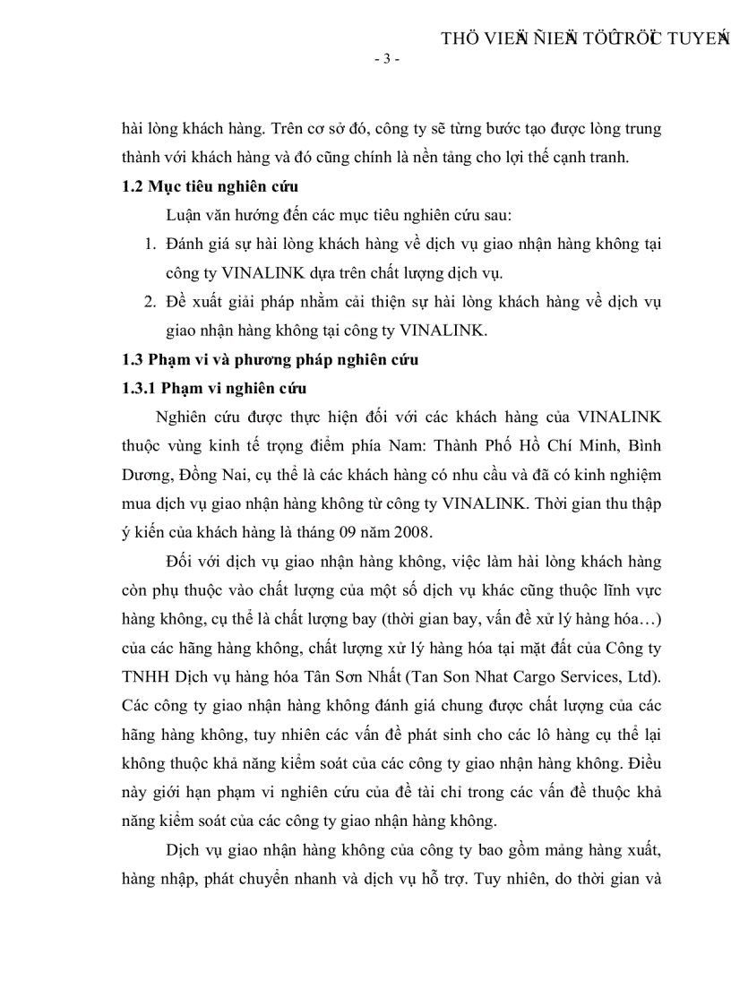 image for page Đo lường mức độ hài lòng khách hàng về dịch vụ giao nhận hàng không tại Công ty Cổ phần Giao nhận Vận tải và Thương mại Vinalink