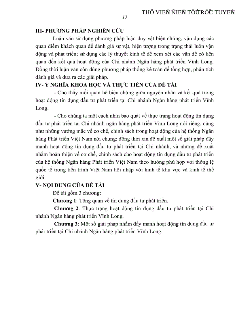 image for page Giải pháp đẩy mạnh hoạt động tín dụng đầu tư phát triển tại Chi nhánh Ngân hàng phát triển Vĩnh Long
