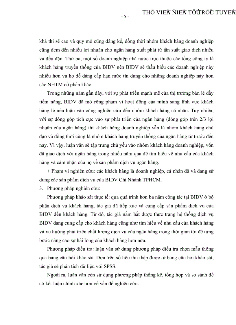 image for page Nâng cao sự hài lòng của khách hàng tại Ngân hàng Đầu Tư và Phát Triển Việt Nam Chi Nhánh TPHCM