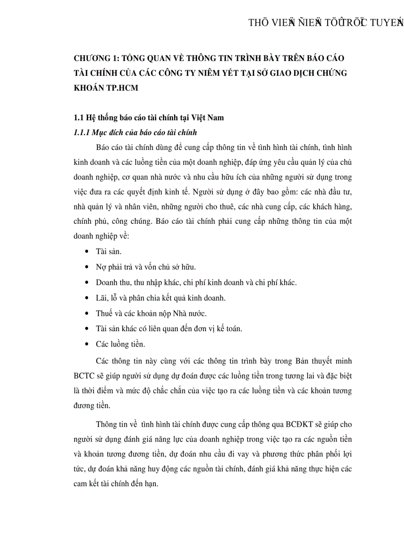 image for page Hoàn thiện việc trình bày và công bố thông tin báo cáo tài chính các công ty niêm yết tại Sở Giao Dịch Chứng Khoán Thành phố Hồ Chí Minh