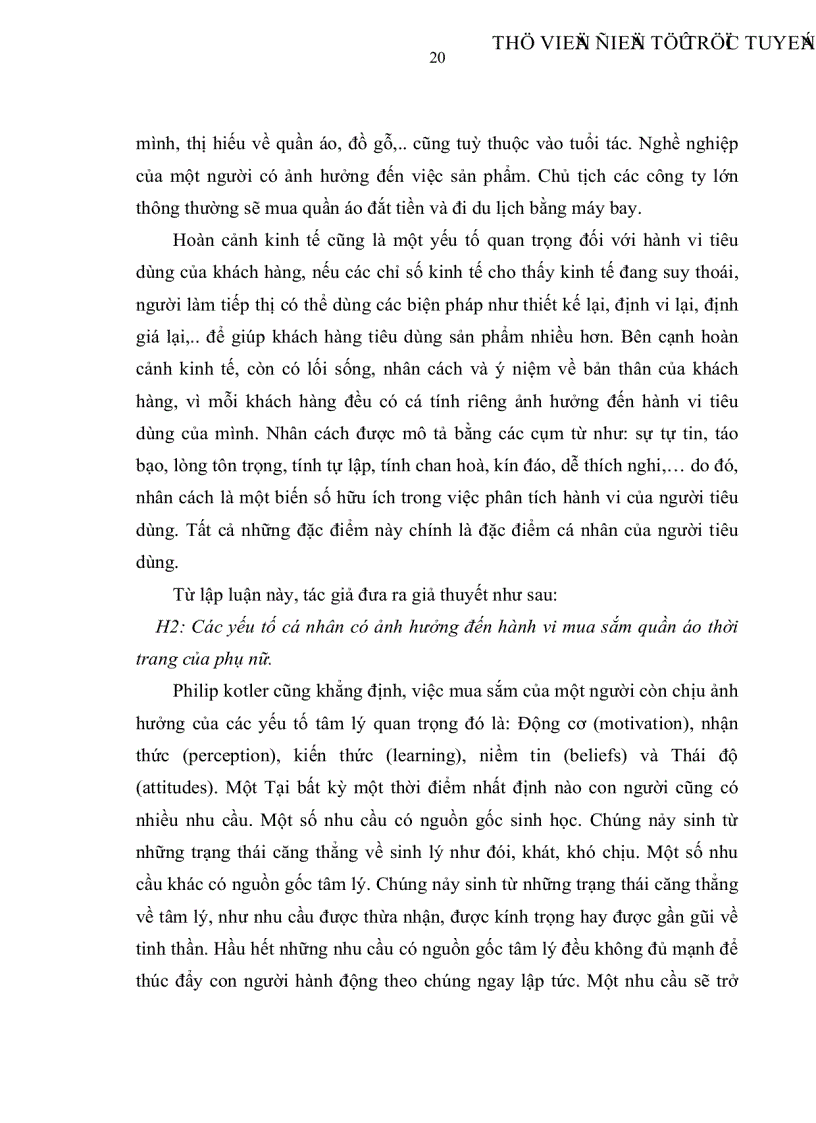 image for page Một số yếu tố chính ảnh hưởng tới hành vi tiêu dùng quần áo thời trang nữ khu vực Tp HCM