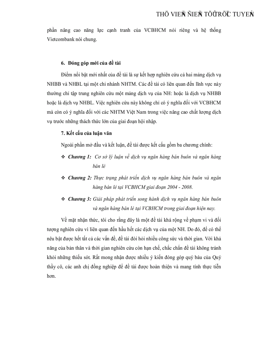image for page Phát triển song hành dịch vụ ngân hàng bán buôn và ngân hàng bán lẻ tại ngân hàng ngoại thương chi nhánh Tp Hồ Chí Minh