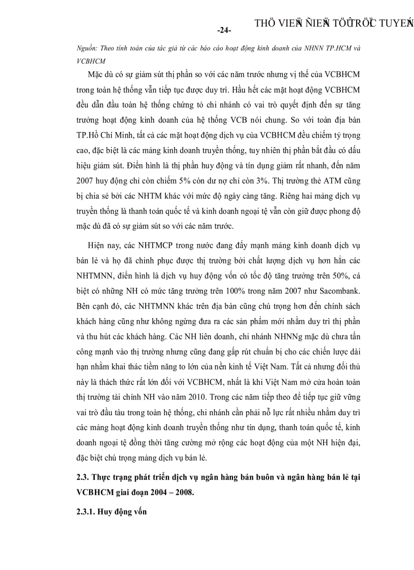image for page Phát triển song hành dịch vụ ngân hàng bán buôn và ngân hàng bán lẻ tại ngân hàng ngoại thương chi nhánh Tp Hồ Chí Minh