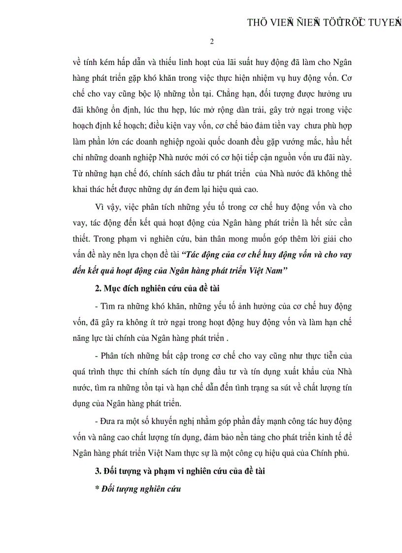 image for page Tác động của cơ chế huy động vốn và cho vay đến kết quả hoạt động của Ngân hàng phát triển Việt Nam