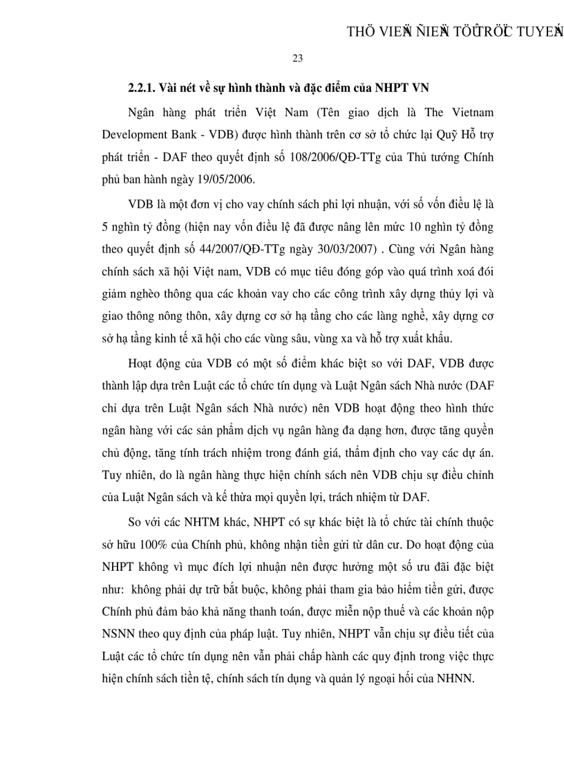 image for page Tác động của cơ chế huy động vốn và cho vay đến kết quả hoạt động của Ngân hàng phát triển Việt Nam