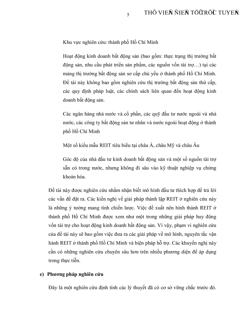 image for page Xây dựng Quỹ tín thác đầu tư bất động sản tại Thành phố Hồ Chí Minh