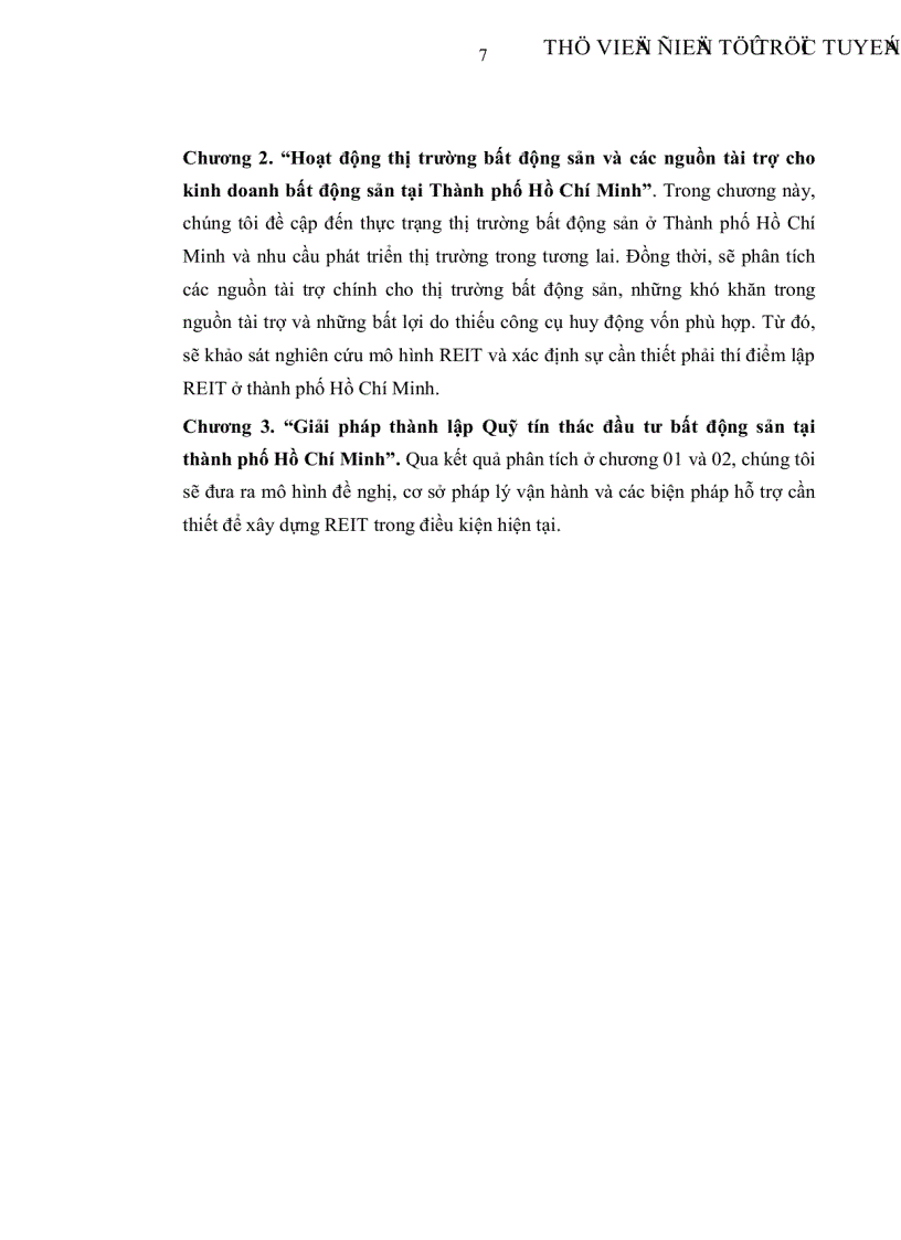 image for page Xây dựng Quỹ tín thác đầu tư bất động sản tại Thành phố Hồ Chí Minh
