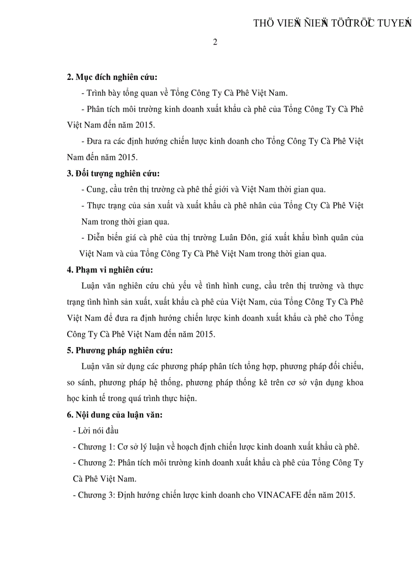 image for page Định hướng chiến lược kinh doanh xuất khNu cà phê cho Tổng Công Ty Cà Phê Việt Nam đến năm 2015