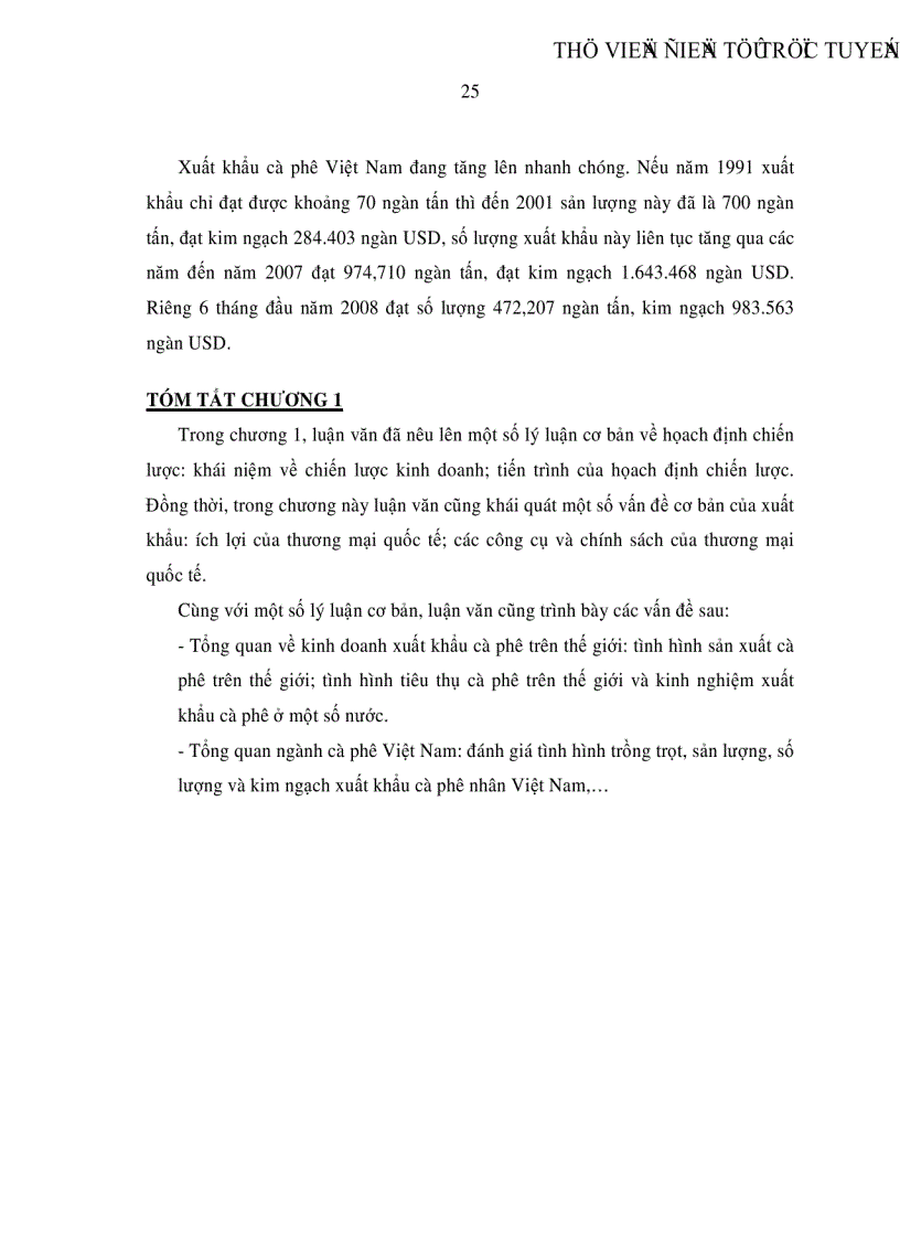 image for page Định hướng chiến lược kinh doanh xuất khNu cà phê cho Tổng Công Ty Cà Phê Việt Nam đến năm 2015