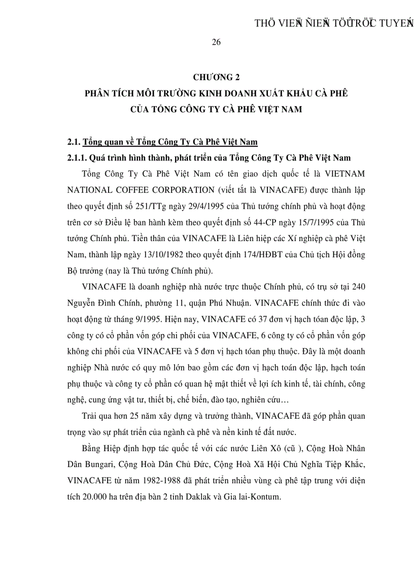 image for page Định hướng chiến lược kinh doanh xuất khNu cà phê cho Tổng Công Ty Cà Phê Việt Nam đến năm 2015