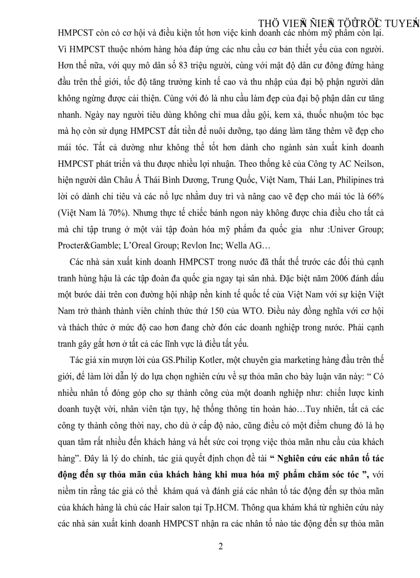 image for page Nghiên cứu các nhân tố tác động đến sự thỏa mãn của khách hàng khi mua hóa mỹ phẩm chăm sóc tóc