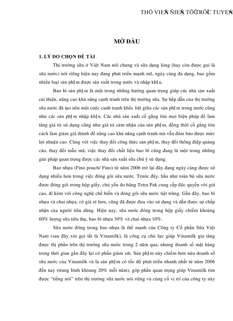 image for page Một số giải pháp nhằm thúc đẩy mức tăng trưởng cho sản phẩm sữa nước đóng chai của Vinamil đến năm 2015
