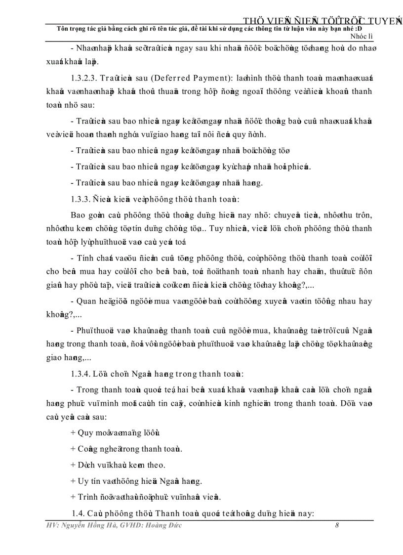 image for page Phát triển nghiệp vụ thanh toán xuất nhập khẩu bằng phương thức tín dụng chứng từ tại Ngân hàng Công thương chi nhánh Trà Vinh