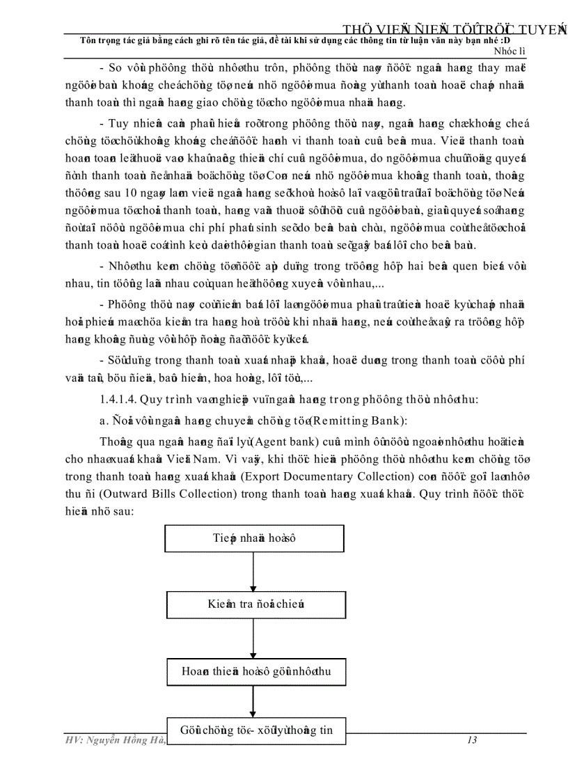 image for page Phát triển nghiệp vụ thanh toán xuất nhập khẩu bằng phương thức tín dụng chứng từ tại Ngân hàng Công thương chi nhánh Trà Vinh
