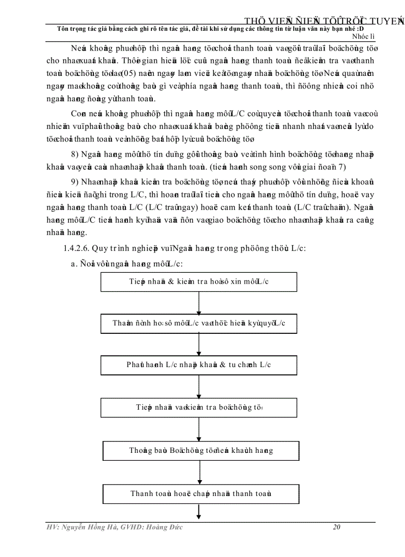 image for page Phát triển nghiệp vụ thanh toán xuất nhập khẩu bằng phương thức tín dụng chứng từ tại Ngân hàng Công thương chi nhánh Trà Vinh