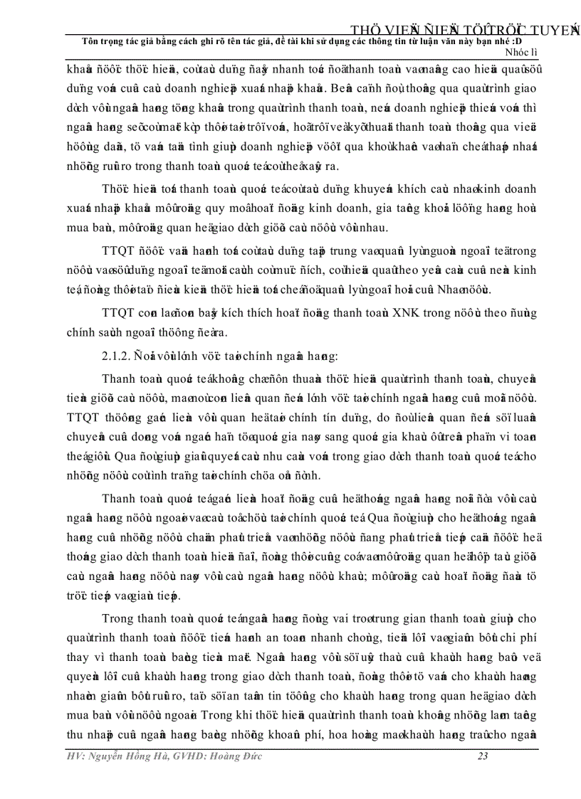 image for page Phát triển nghiệp vụ thanh toán xuất nhập khẩu bằng phương thức tín dụng chứng từ tại Ngân hàng Công thương chi nhánh Trà Vinh