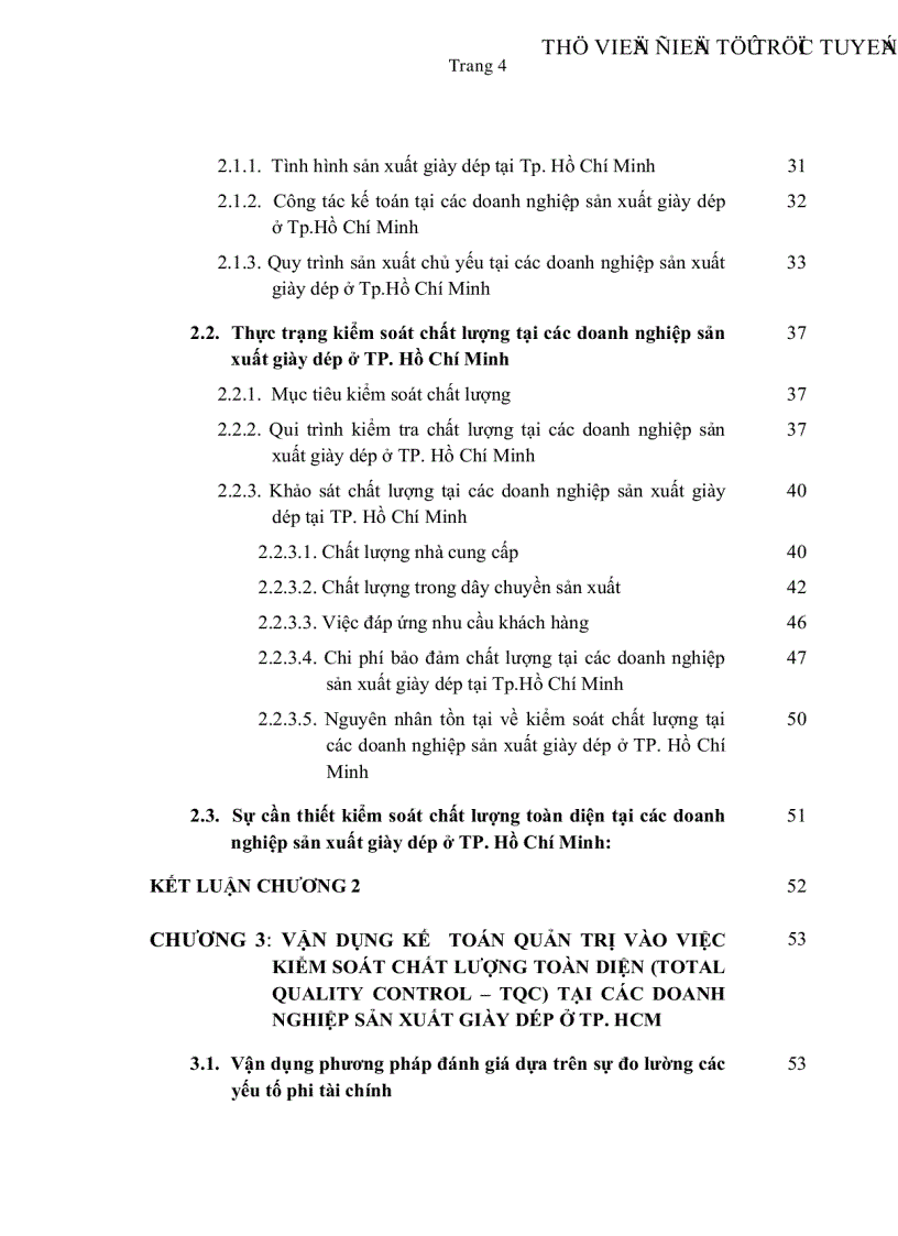 image for page Vận dụng kế toán quản trị vào việc kiểm soát chất lượng toàn diện tại các doanh nghiệp sản xuất giày dép ở thành phố Hồ Chí Minh