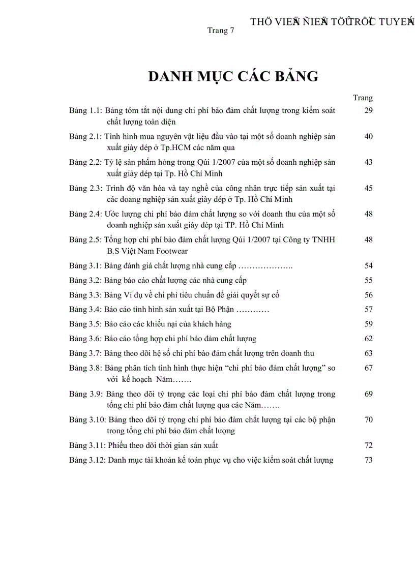 image for page Vận dụng kế toán quản trị vào việc kiểm soát chất lượng toàn diện tại các doanh nghiệp sản xuất giày dép ở thành phố Hồ Chí Minh