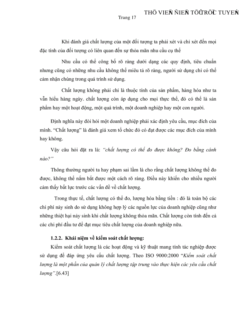 image for page Vận dụng kế toán quản trị vào việc kiểm soát chất lượng toàn diện tại các doanh nghiệp sản xuất giày dép ở thành phố Hồ Chí Minh