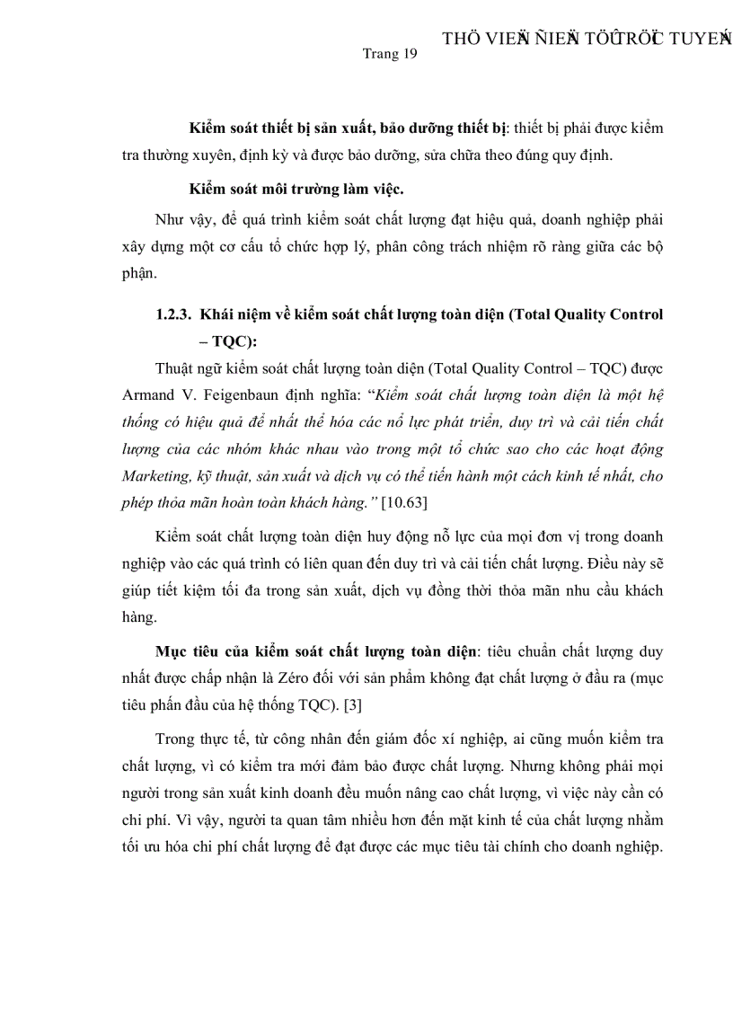 image for page Vận dụng kế toán quản trị vào việc kiểm soát chất lượng toàn diện tại các doanh nghiệp sản xuất giày dép ở thành phố Hồ Chí Minh