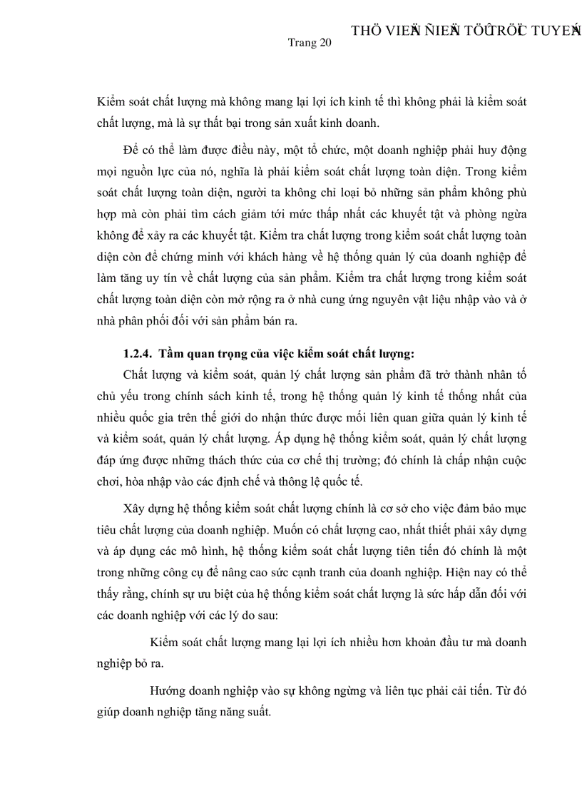 image for page Vận dụng kế toán quản trị vào việc kiểm soát chất lượng toàn diện tại các doanh nghiệp sản xuất giày dép ở thành phố Hồ Chí Minh