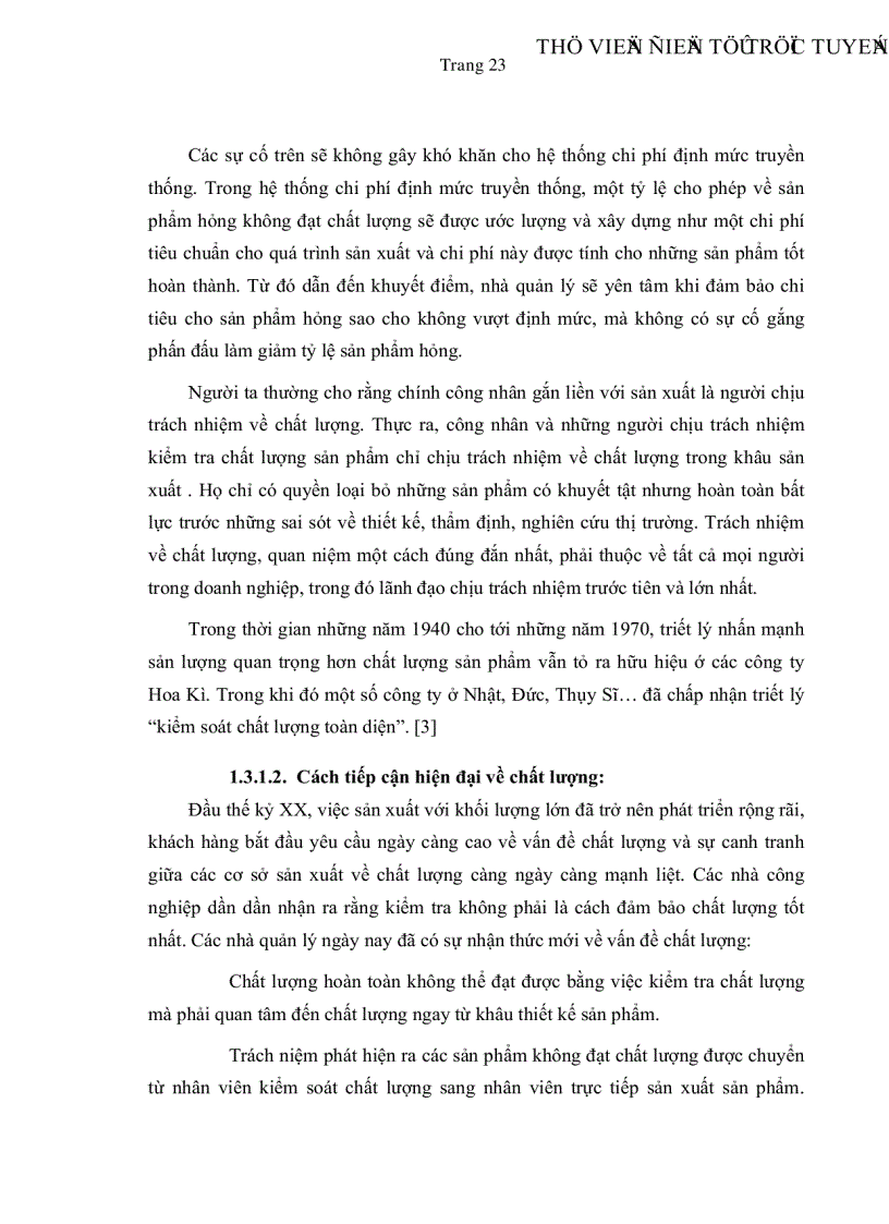 image for page Vận dụng kế toán quản trị vào việc kiểm soát chất lượng toàn diện tại các doanh nghiệp sản xuất giày dép ở thành phố Hồ Chí Minh