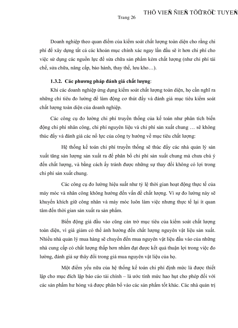 image for page Vận dụng kế toán quản trị vào việc kiểm soát chất lượng toàn diện tại các doanh nghiệp sản xuất giày dép ở thành phố Hồ Chí Minh