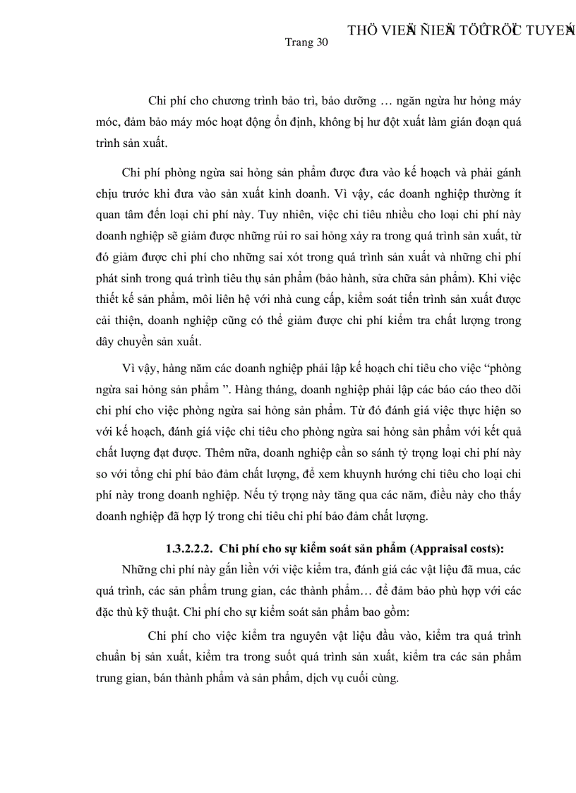 image for page Vận dụng kế toán quản trị vào việc kiểm soát chất lượng toàn diện tại các doanh nghiệp sản xuất giày dép ở thành phố Hồ Chí Minh