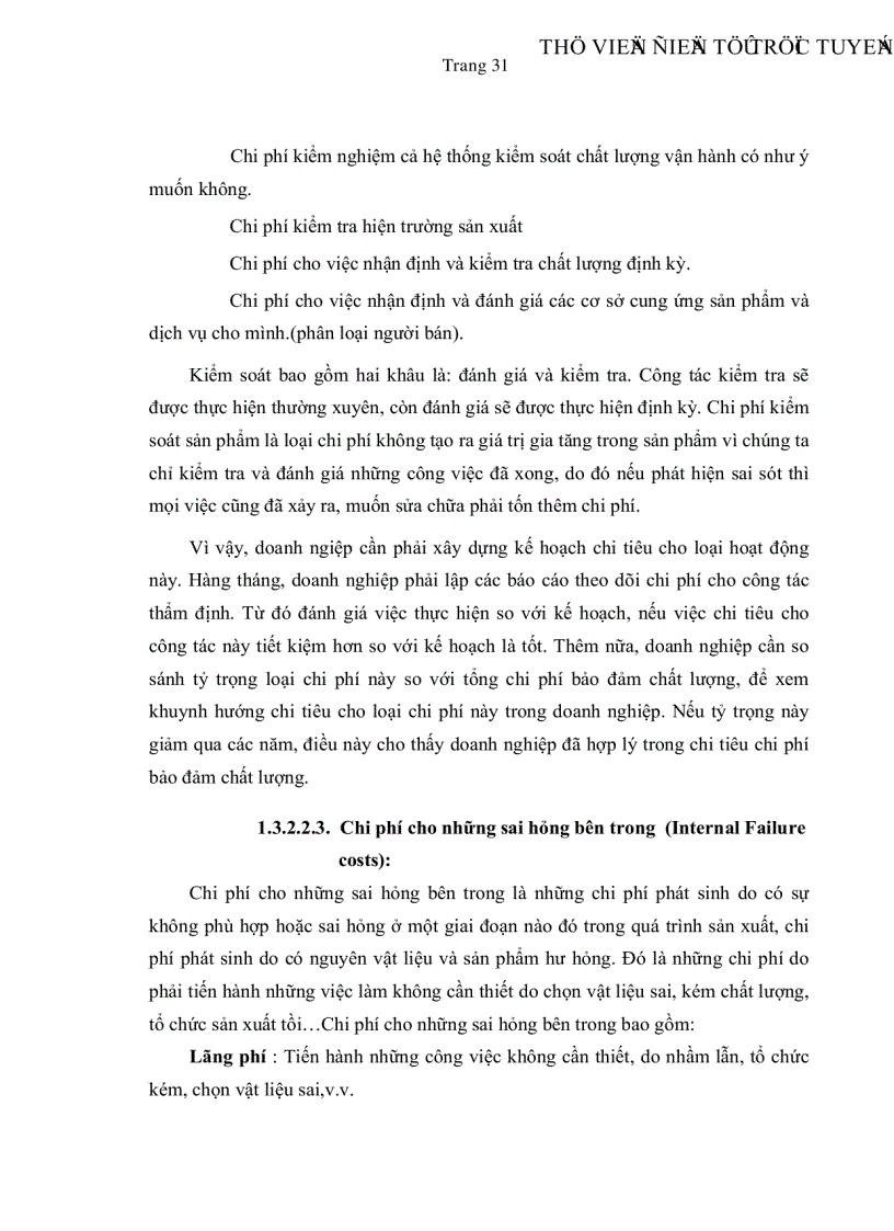 image for page Vận dụng kế toán quản trị vào việc kiểm soát chất lượng toàn diện tại các doanh nghiệp sản xuất giày dép ở thành phố Hồ Chí Minh