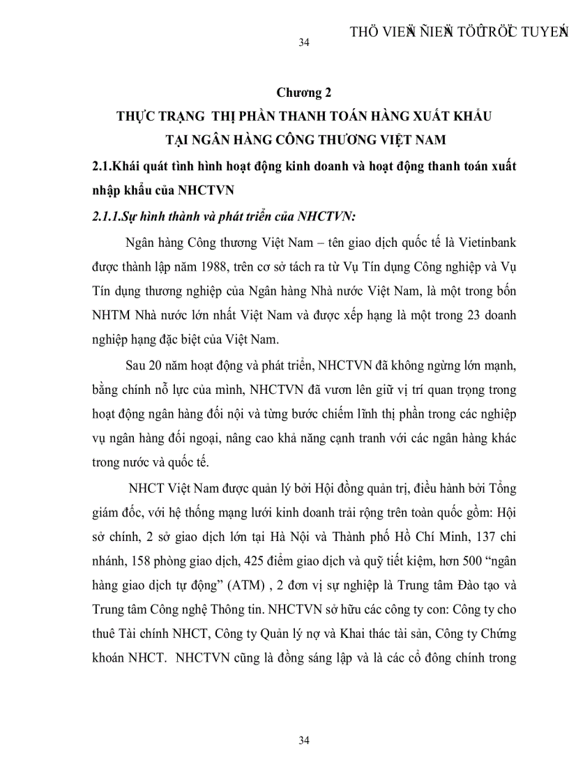 image for page Giải pháp mở rộng thị phần thanh toán hàng xuất khẩu của Ngân hàng công thương Việt Nam trong bối cảnh gia nhập WTO