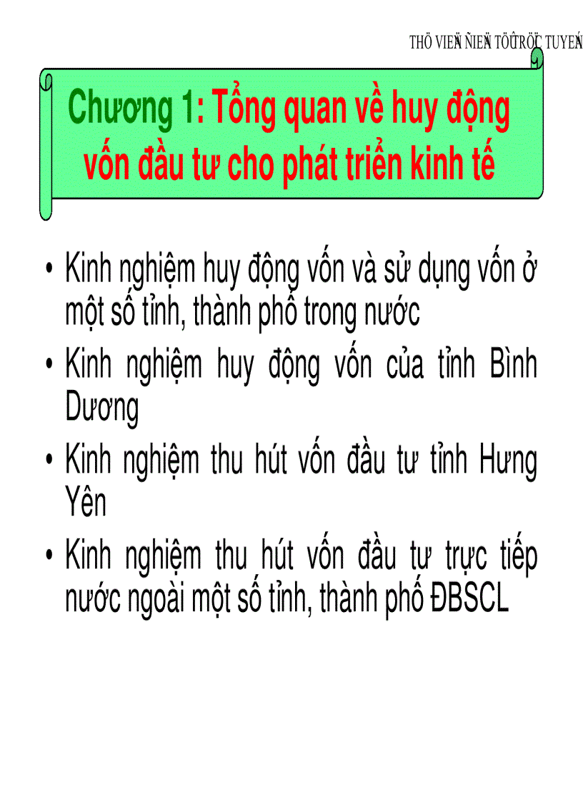 image for page Huy động vốn đầu tư cho phát triển Trà Vinh đến năm 2020
