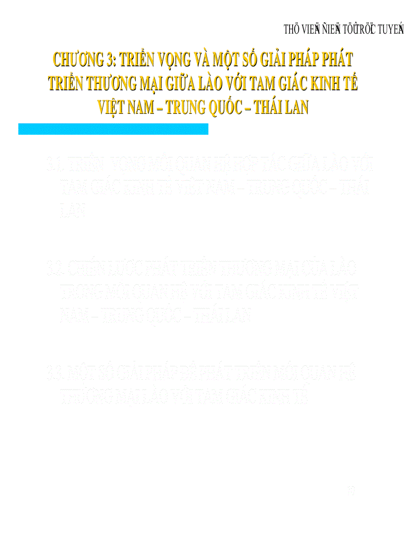 image for page Chiến lược phát triển thương mại của Lào trong mối quan hệ với tam giác kinh tế Việt Nam Trung Quốc Thái Lan đến năm 2020