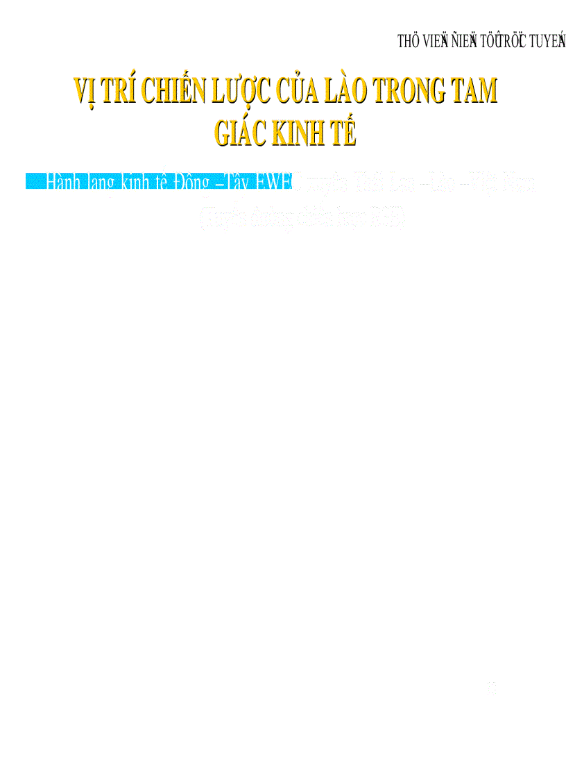 image for page Chiến lược phát triển thương mại của Lào trong mối quan hệ với tam giác kinh tế Việt Nam Trung Quốc Thái Lan đến năm 2020