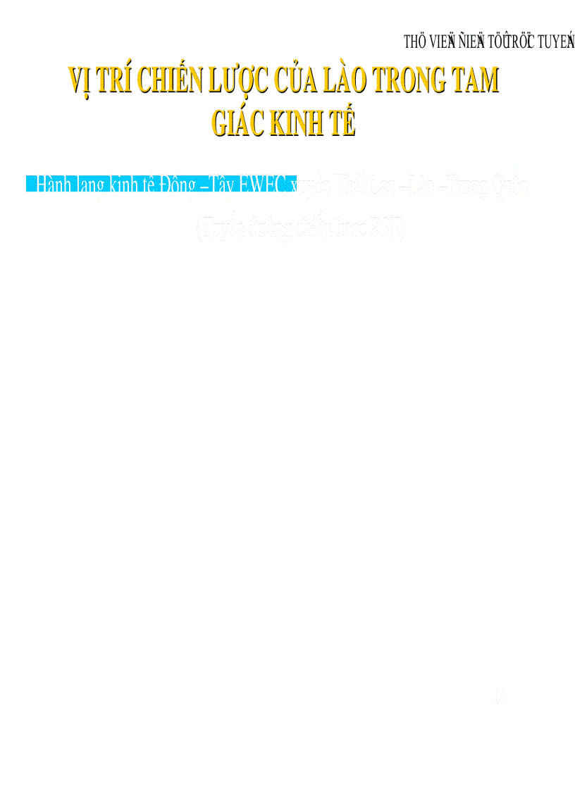 image for page Chiến lược phát triển thương mại của Lào trong mối quan hệ với tam giác kinh tế Việt Nam Trung Quốc Thái Lan đến năm 2020