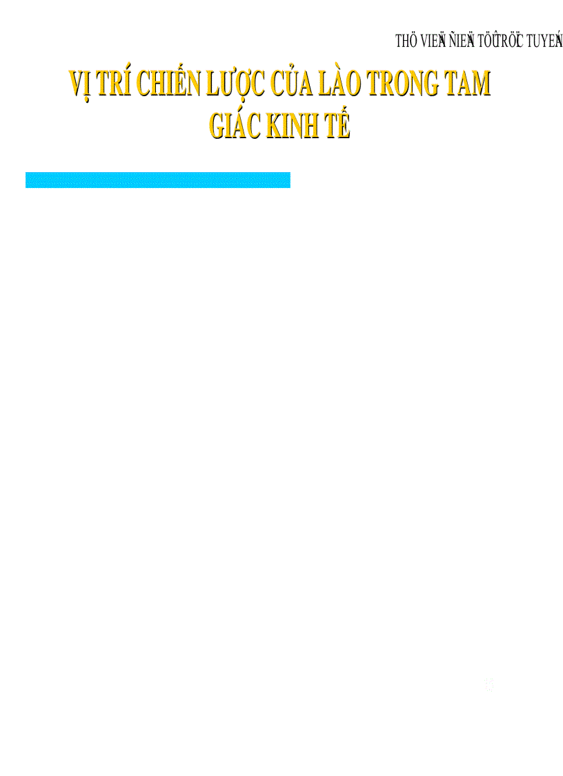 image for page Chiến lược phát triển thương mại của Lào trong mối quan hệ với tam giác kinh tế Việt Nam Trung Quốc Thái Lan đến năm 2020