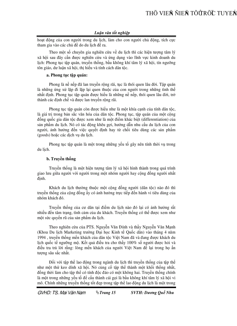 image for page Đánh giá mức thỏa mãn nhu cầu khách quốc tế của du lịch Cần Thơ và một số biện pháp thu hút khách du lịch đến Cần Thơ