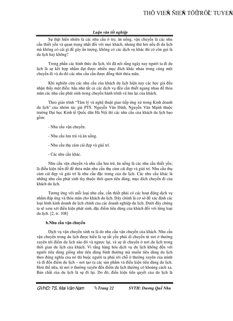 image for page Đánh giá mức thỏa mãn nhu cầu khách quốc tế của du lịch Cần Thơ và một số biện pháp thu hút khách du lịch đến Cần Thơ