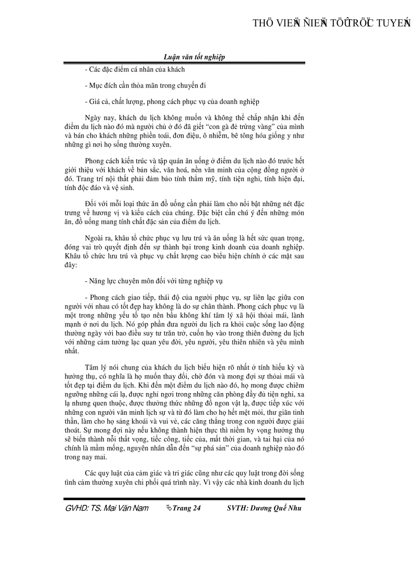 image for page Đánh giá mức thỏa mãn nhu cầu khách quốc tế của du lịch Cần Thơ và một số biện pháp thu hút khách du lịch đến Cần Thơ