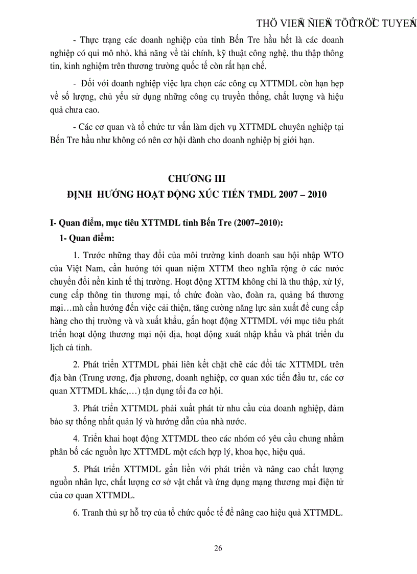 image for page Nâng cao hiệu quả hoạt động xúc tiến thương mại du lịch của tỉnh Bến Tre