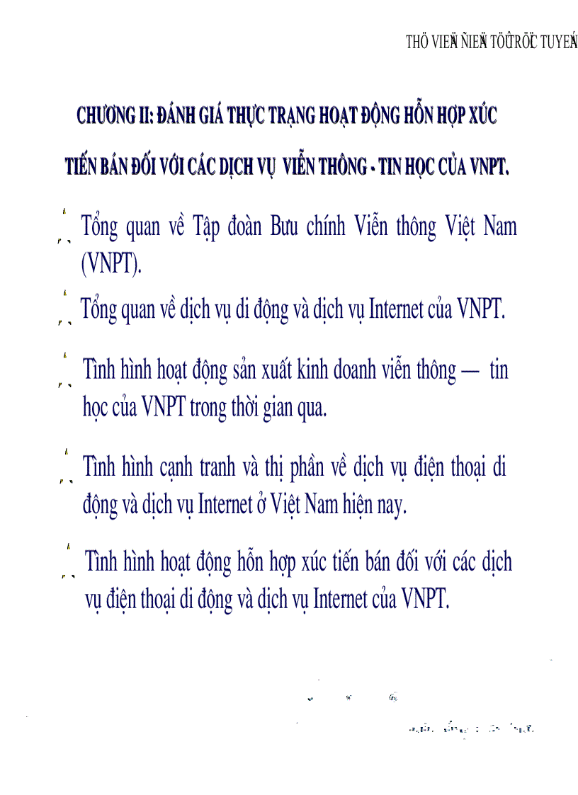 image for page Nghiên cứu đề xuất giải pháp nhằm hoàn thiện hoạt động xúc tiến bán đối với các dịch vụ viễn thông tin học của tập đoàn bưu chính viễn thông việt nam