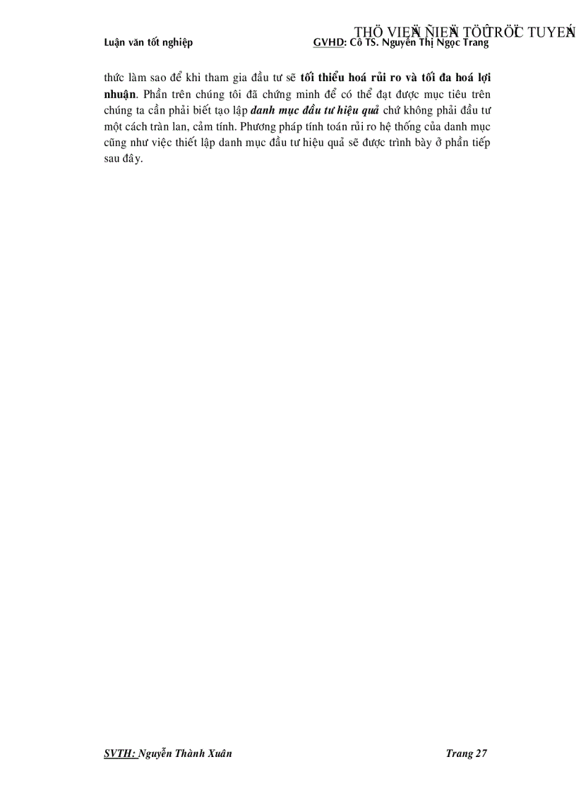 image for page Phương pháp phân tích và đo lường rủi ro trên thị trường chứng khoán Việt Nam