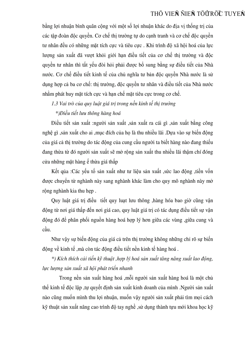 image for page Quy luật giá trị và vai trò của nó trong phát triển kinh tế thị trường ở nước ta