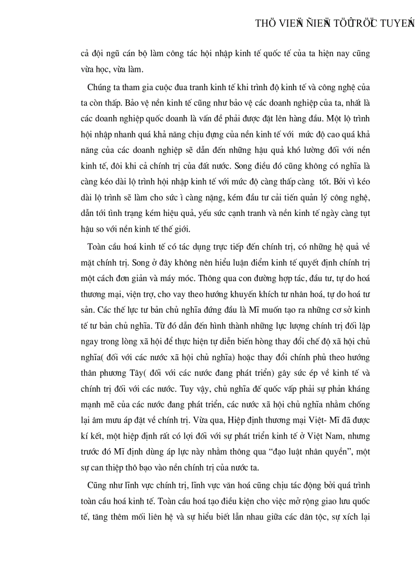 image for page Quan hệ lượng chất nhân quả và thực trạng của nền Kinh Tế Việt Nam trước xu thế toàn cầu hoá