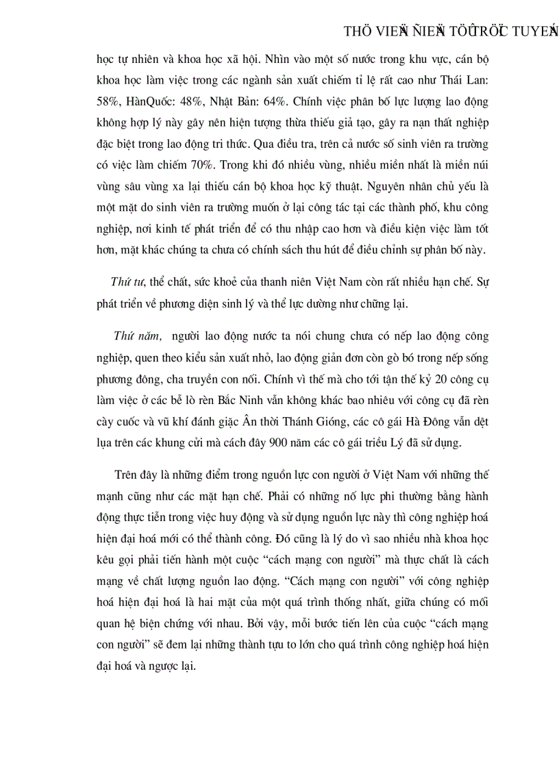 image for page Vai trò của con người trong quá trình công nghiệp hoá hiện đại hóa đất nước