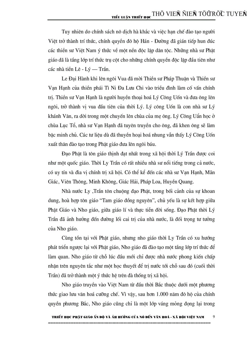 image for page Triết Học Phật GIáo Ấn Độ Và ảnh hưởng của nó đến văn hoá xã hội việt nam