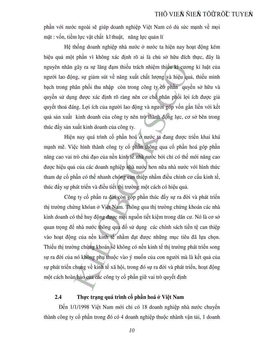 image for page Công ty cổ phần và vai trò của nó trong sự phát triển kinh tế ở nước ta hiện nay