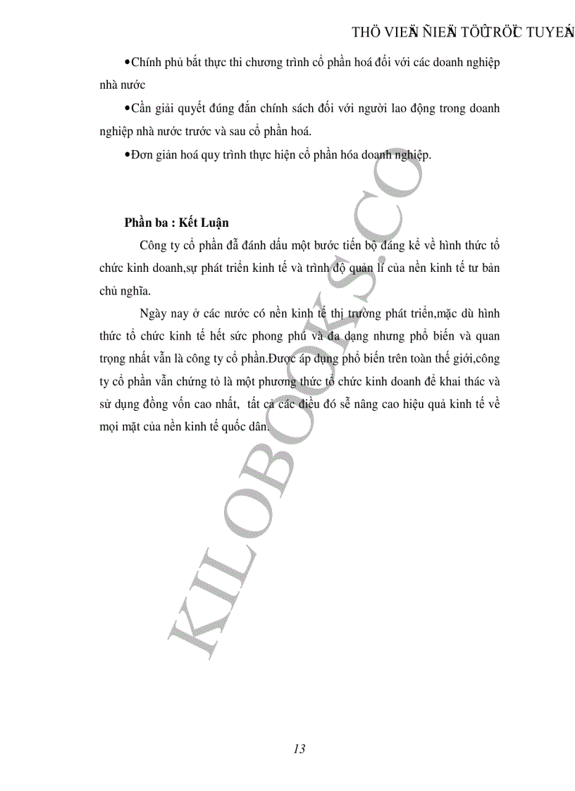 image for page Công ty cổ phần và vai trò của nó trong sự phát triển kinh tế ở nước ta hiện nay